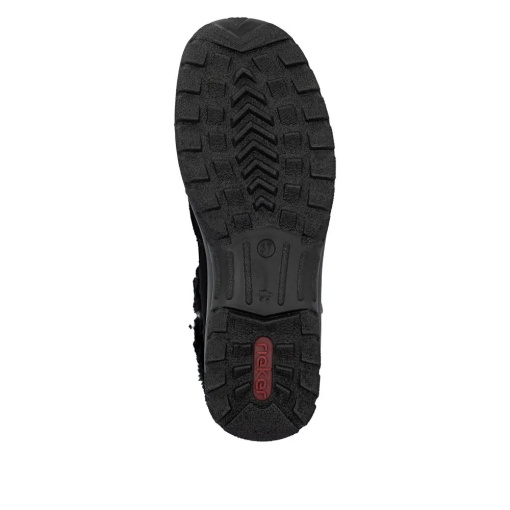 Botine dama din piele intoarsa, Rieker L7188-00, negru - Img 7