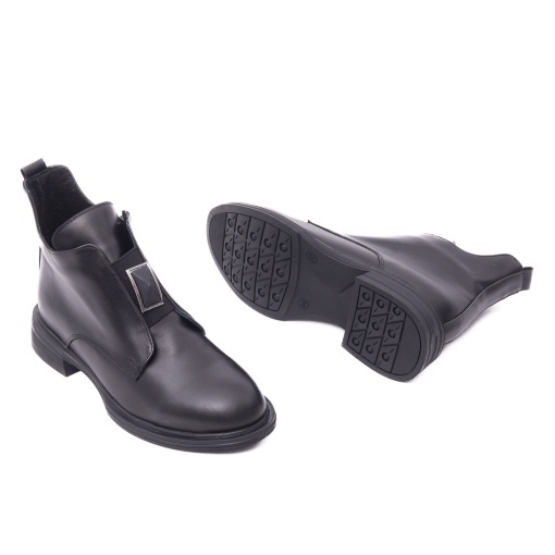 Botine dama din piele naturala, Dogati 20901, negru - Img 3