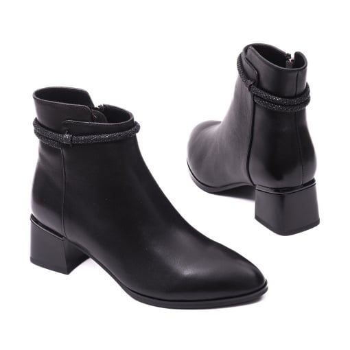 Botine dama din piele naturala, Epica, K3K370038A 01-N, negru - Img 3