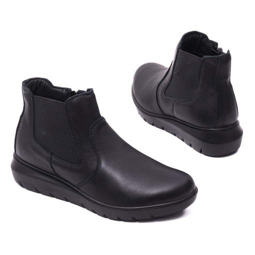 Botine dama din piele naturala, IMAC, IC856370 01-N, negru - Img 3