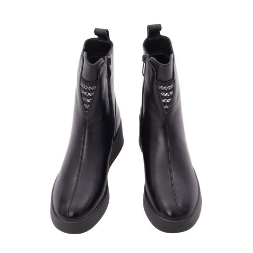 Botine dama din piele naturala, Karisma 1DL70021A 01-N, negru - Img 5
