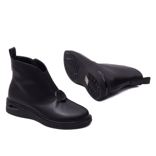 Botine dama din piele naturala, Karisma JYJY70002B 01-N, negru - Img 4