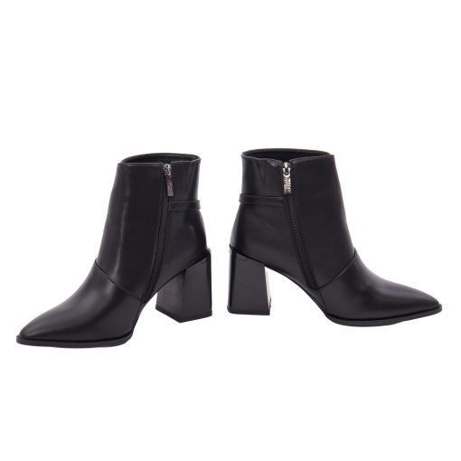 Botine dama din piele naturala, PASS Collection 3AC6518-K236 01-N, negru - Img 3