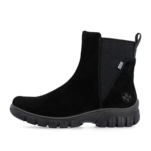Botine dama din piele naturala, Rieker Z7269-00, negru - Img 4