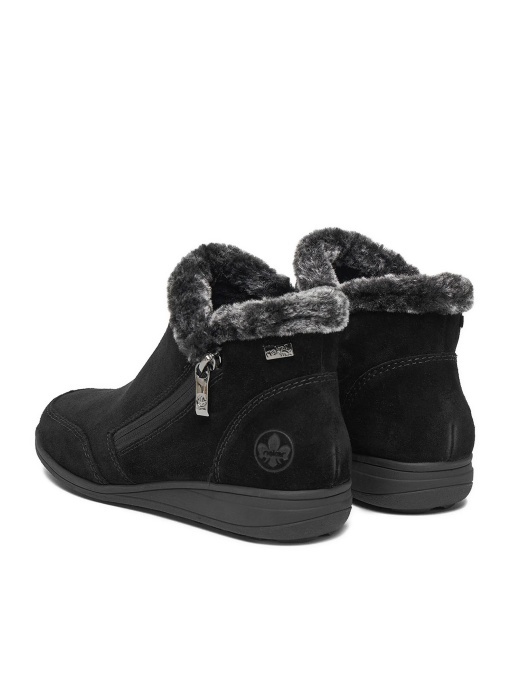 Botine dama Rieker 47256-00 din piele intoarsa - Img 4