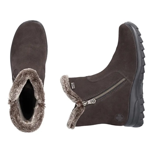 Botine dama Rieker L7162-25, maro inchis - imagine 9