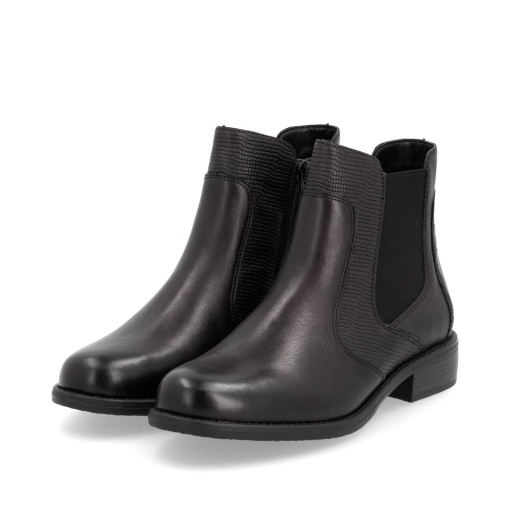 Botine din piele netedă cu imprimeu tip piele de sarpe D0F70-26 - Img 11