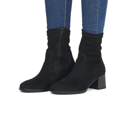 Botine elegante, D0V70-01, negru - Img 6
