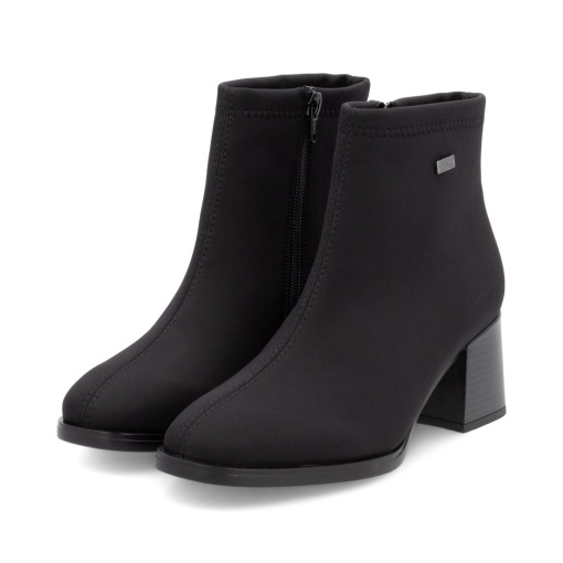 Botine negre cu toc bloc și fermoar D0V77-00 - Img 11