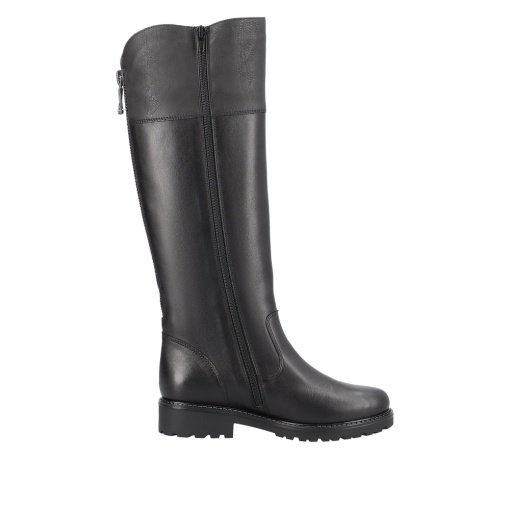 Cizme cu pulpa reglabila, piele naturala, R6581-04, negru - Img 2