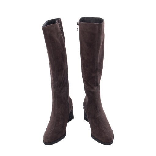 Cizme dama din piele naturala intoarsa, Feeling D302-3237, maro coffee - Img 4