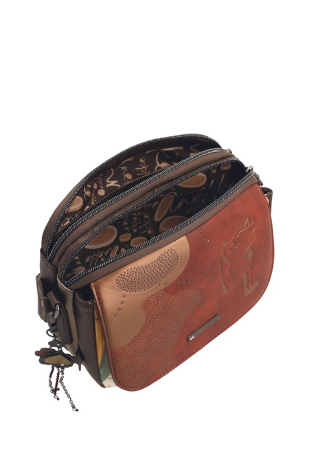 Geantă crossbody damă Odyssey cu clapă, Anekke 43833-349, multicolor - Img 8