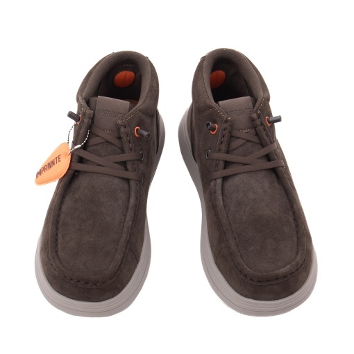 Ghete barbati din piele naturala intoarsa, Impronte IM62061A 030 GHEBO WALLABEE MID, maro - Img 5