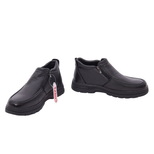Ghete barbati din piele naturala, Otter 2D6101 01-N, negru - Img 3