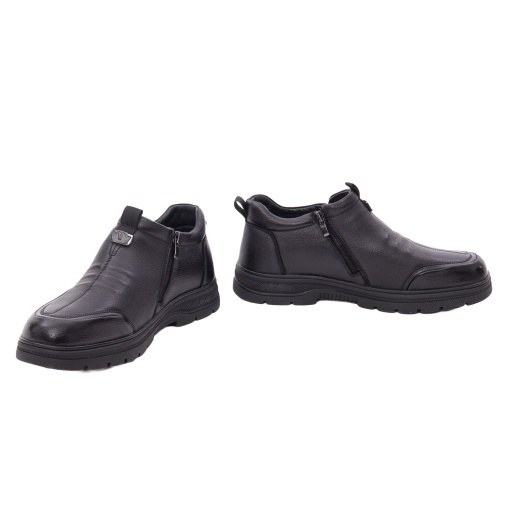 Ghete barbati din piele naturala, Otter 2D6102 01-N, negru - Img 3