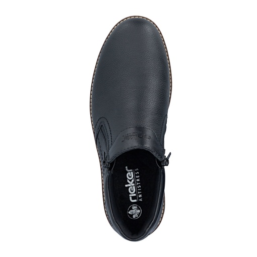 Ghete barbati din piele naturala, Rieker 10568-00, negru - Img 6