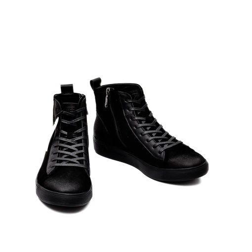 Ghete barbati, piele naturala nabuc, L1L100036 01-2, negru - Img 2