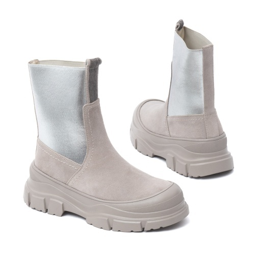 Ghete dama din piele intoarsa, Karisma, V4VA70006A 50-Z, gri deschis - Img 3