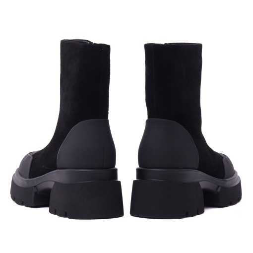 Ghete dama din piele intoarsa, PASS Collection, 1M490025 01-I, negru - Img 6