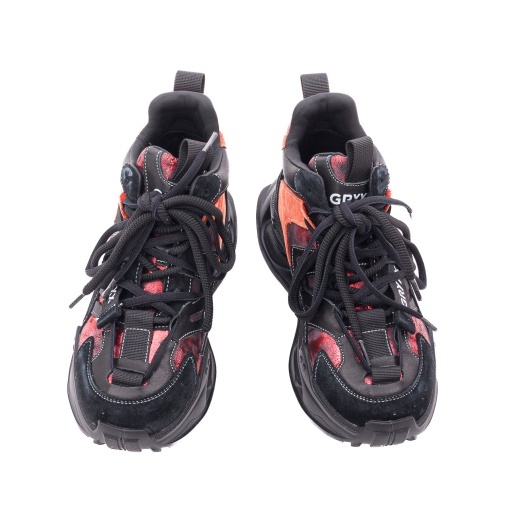 Ghete dama din piele mix, Gryxx 136889A L2-Z, negru diverse - Img 4