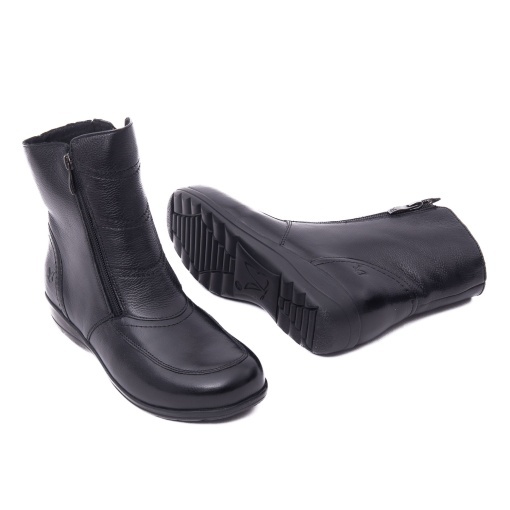 Ghete dama din piele naturala, Caprice 9-26452-45 022 BLACK NAPPA - Img 3