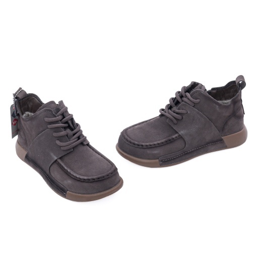 Ghete dama din piele naturala, OBUWIE, Lee Cooper LCJ-26-19-4602L, gri - Img 2