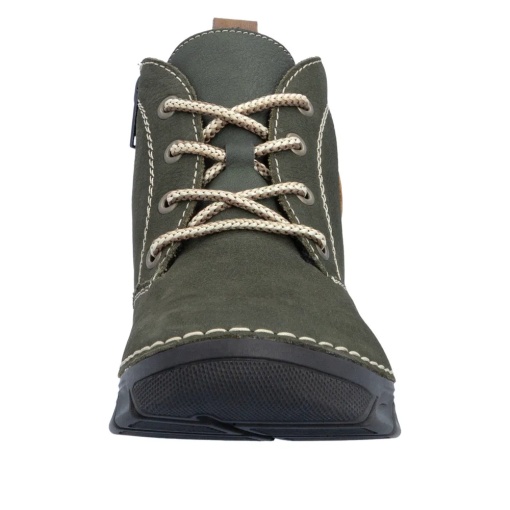 Ghete dama din piele naturala, Rieker 55036-54, verde - Img 6