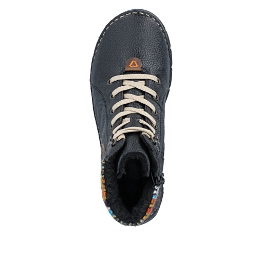 Ghete dama din piele naturala, Rieker 55040-00, bleumarin - Img 6