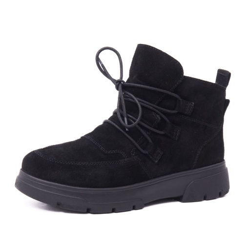 Ghete dama din piele naturala velur, Caprice 9-26255-45 004 BLACK SUEDE - Img 3