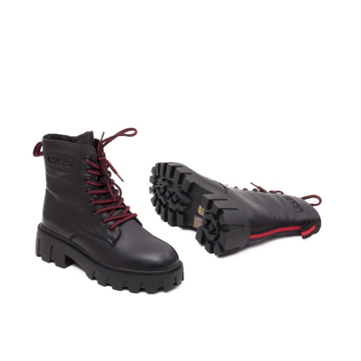 Ghete dama, piele naturala, M4M400013A 01-N, negru - Img 4