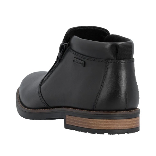 Ghete scurte barbati din piele naturala, Rieker 14656-00, negru - Img 5