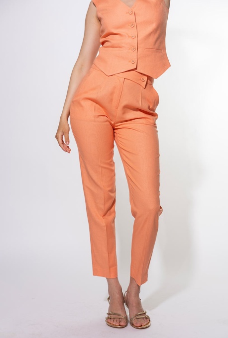 Pantaloni conici Greta din in și rayon – eleganță de vară - Img 5