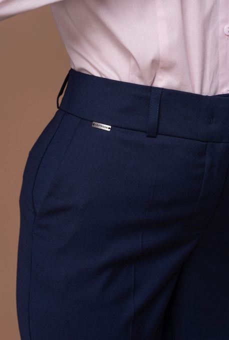 Pantaloni cu croi conic JESSIE, Hermosa, bleumarin - Img 2