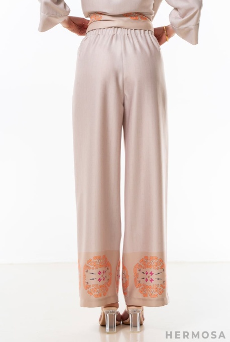 Pantaloni Dasha Bej Print Limitat - Img 8