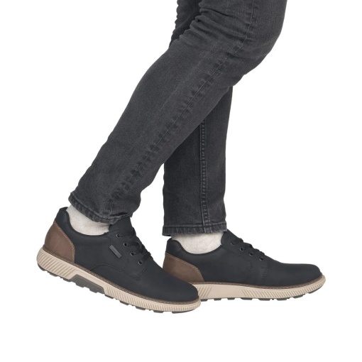 Pantofi barbati casual din material sintetic, Rieker B3317-00, negru - Img 2