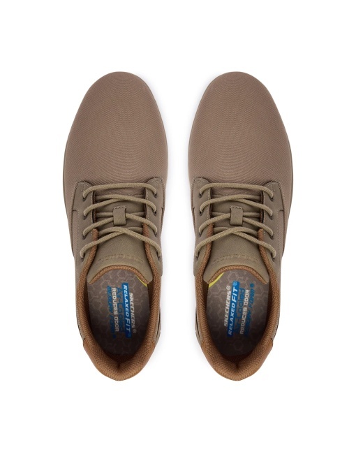 Pantofi barbati casual din material textil, Skechers GARLAN - FITZ 205716 KHK KHAKI, kaki - Img 5