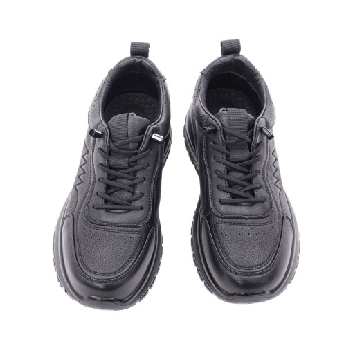 Pantofi barbati casual din piele mix, Otter 2D6103 01-Z, negru - Img 4