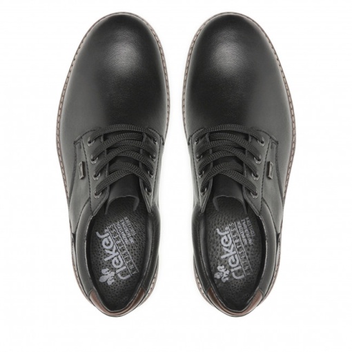 Pantofi barbati casual, piele naturala, F4611-00, negru - Img 7