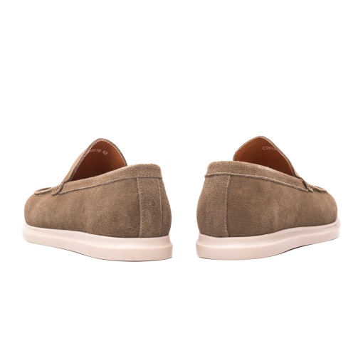 Pantofi barbati casual, piele naturala nabuc, 7CCJ60001B-04, maro - Img 6