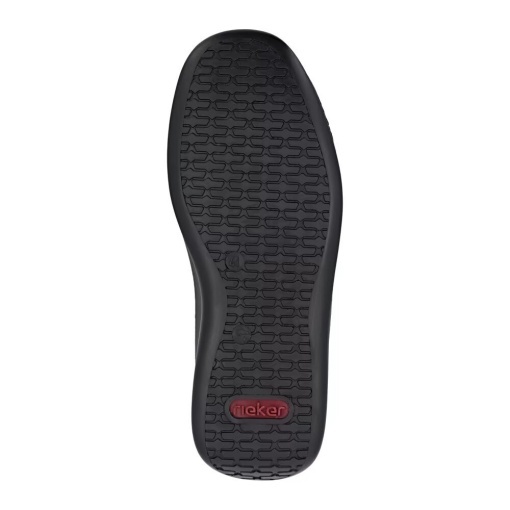 Pantofi barbati de vara din piele naturala, Rieker 05281-00, negru - Img 5