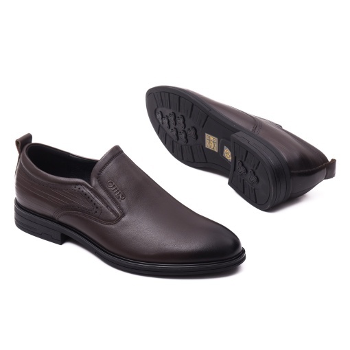 Pantofi barbati din piele naturala, Otter, E6E670003B 02-N, maro - Img 4