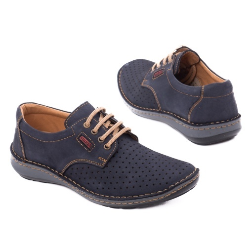 Pantofi barbati din piele naturala, Otter OT9554 42-2, bleumarin - Img 3