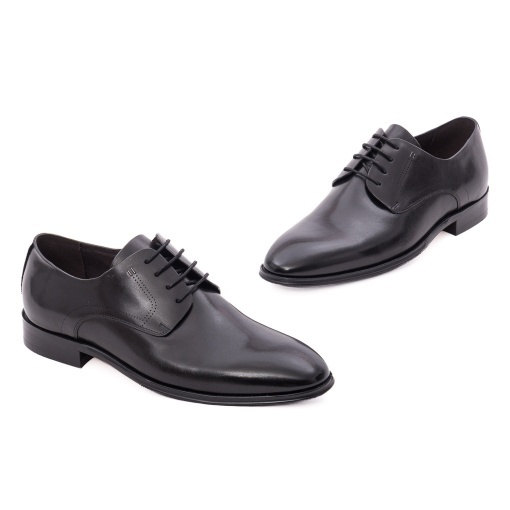 Pantofi barbati eleganti din piele naturala, Caribu 3MKD1-08-3A 01-N, negru - Img 2