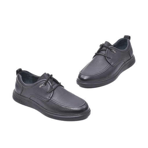 Pantofi barbati, piele naturala, E6E640009A 01-N, negru - Img 2