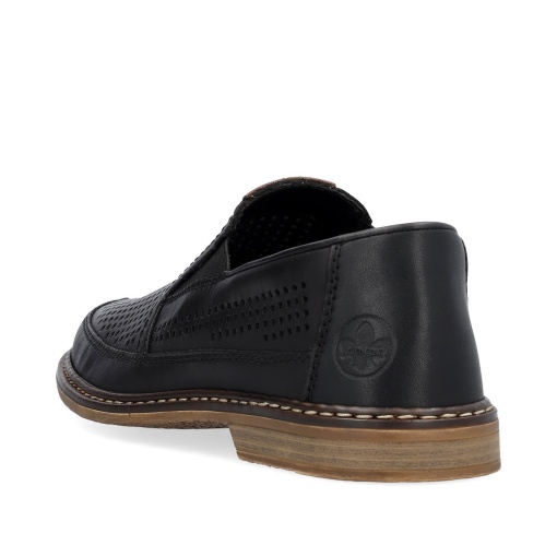 Pantofi Bărbați Rieker 13459-00 Negru – Piele Naturală Perforată - Img 3