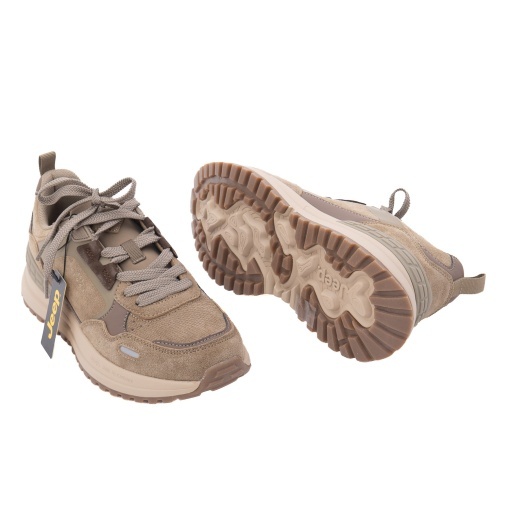 Pantofi barbati sport din piele mix, JEEP JM62101A 036 GROUND MONO, maro kaki - Img 3