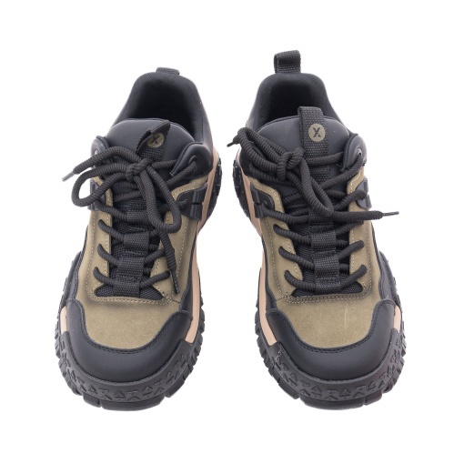 Pantofi barbati sport din piele naturala, Gryxx 1LN7-A 40-N, kaki - Img 4