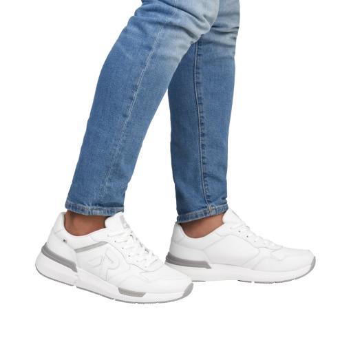 Pantofi barbati sport, piele ecologica, U1400-80, alb - Img 3