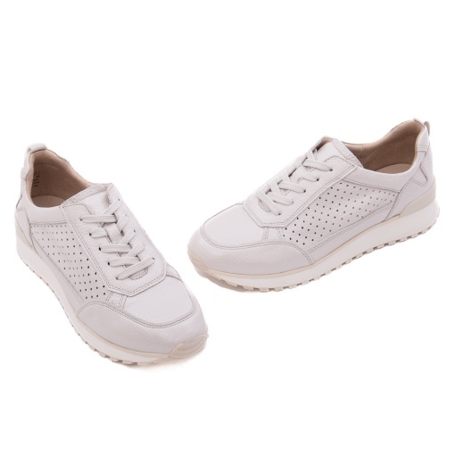 Pantofi dama casual din piele naturala, Caprice, 9-23500-42 136 PEARL PERLATO, bej sidefat - Img 2