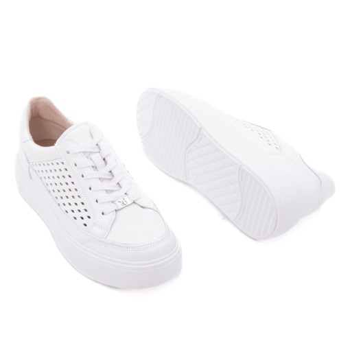 Pantofi dama casual din piele naturala, Caprice, 9-23719-44 102 WHITE NAPPA, alb - Img 3